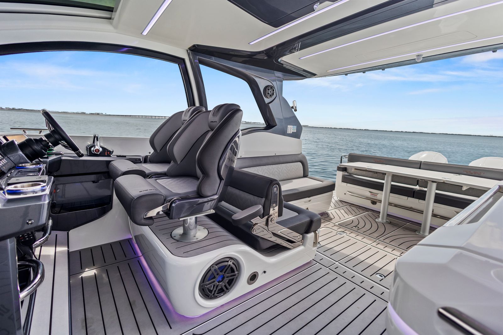 Upgraded Bluetooth sound system on the Galeon 375 GTO