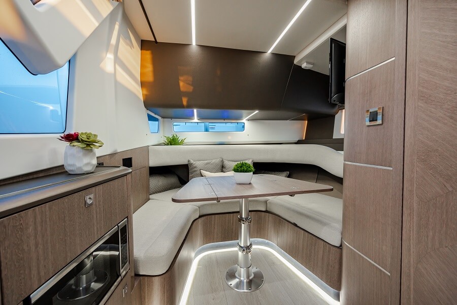 Private air-conditioned cabin below deck