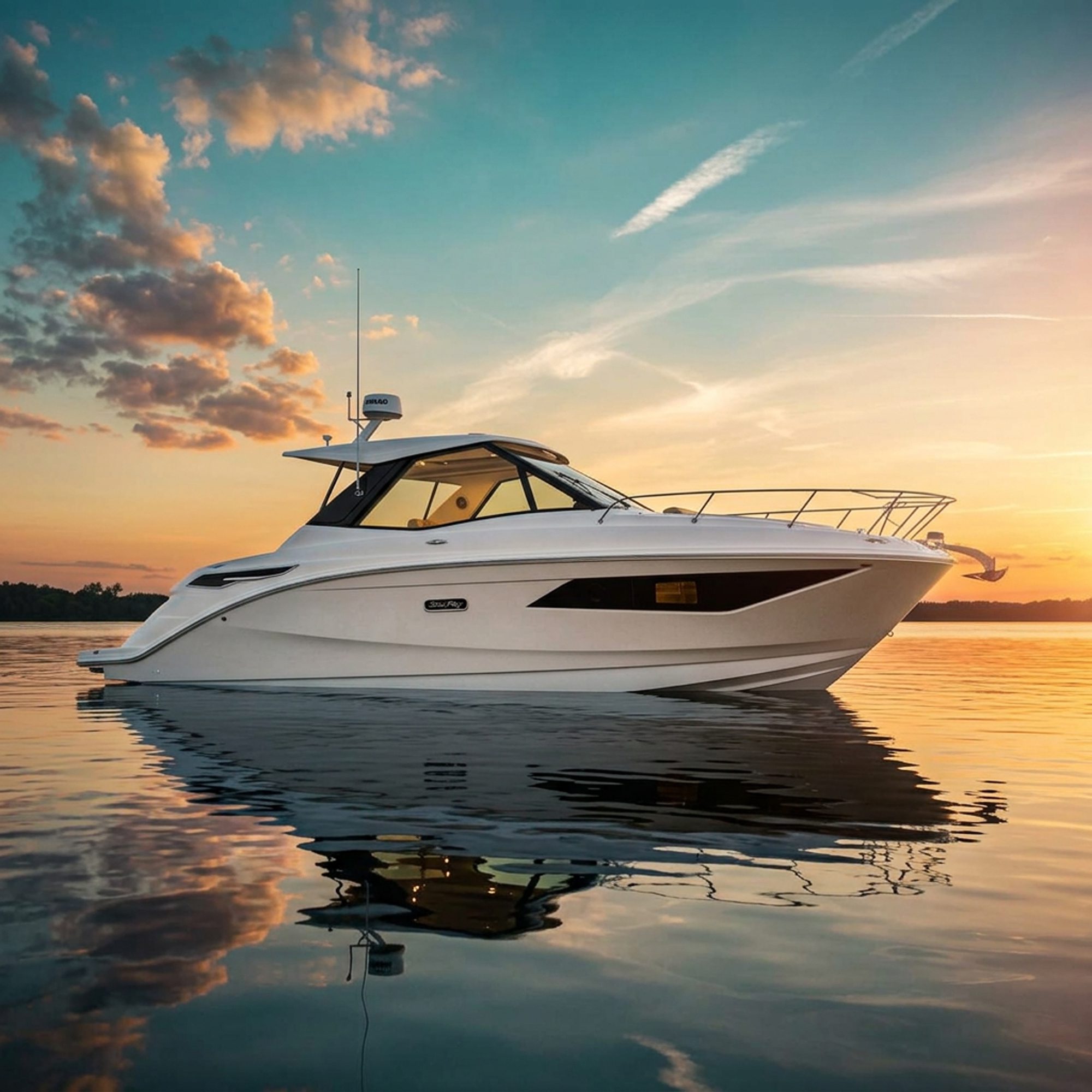 Twin 350HP Mercury Outboard Engines on Sea Ray 320